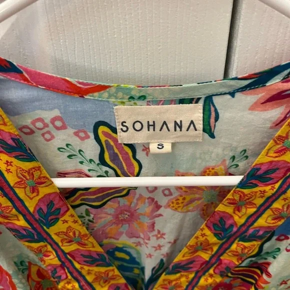 Sohana Tuni Top Puff Sleeve Size Medium - Picture 6 of 9